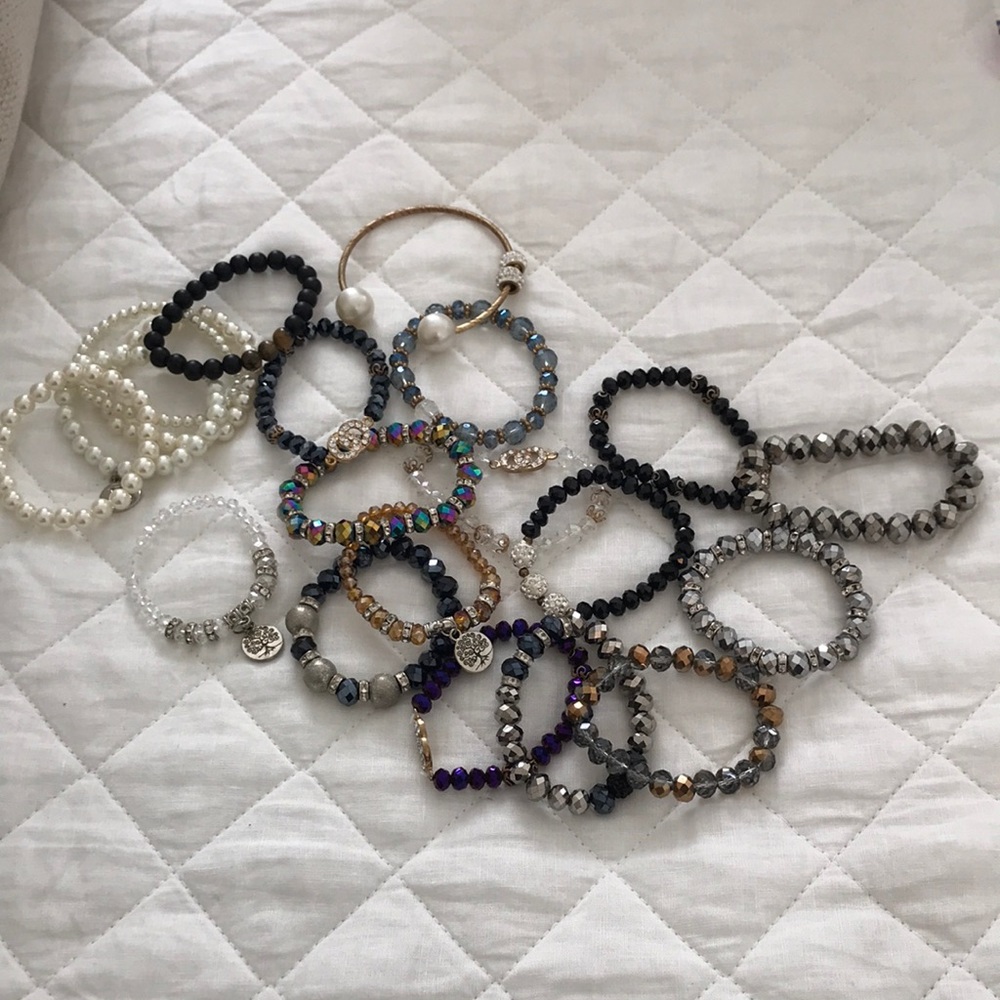Beautiful stretchy bracelets all 20 for $12.